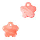 Shell charm round 8mm Flower 10-11mm Coral pink